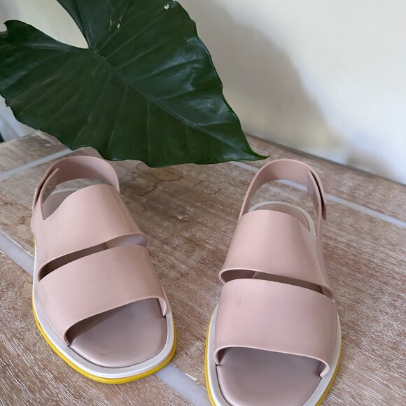 Rubber Nude Strap Sandals - Picture 2 of 5